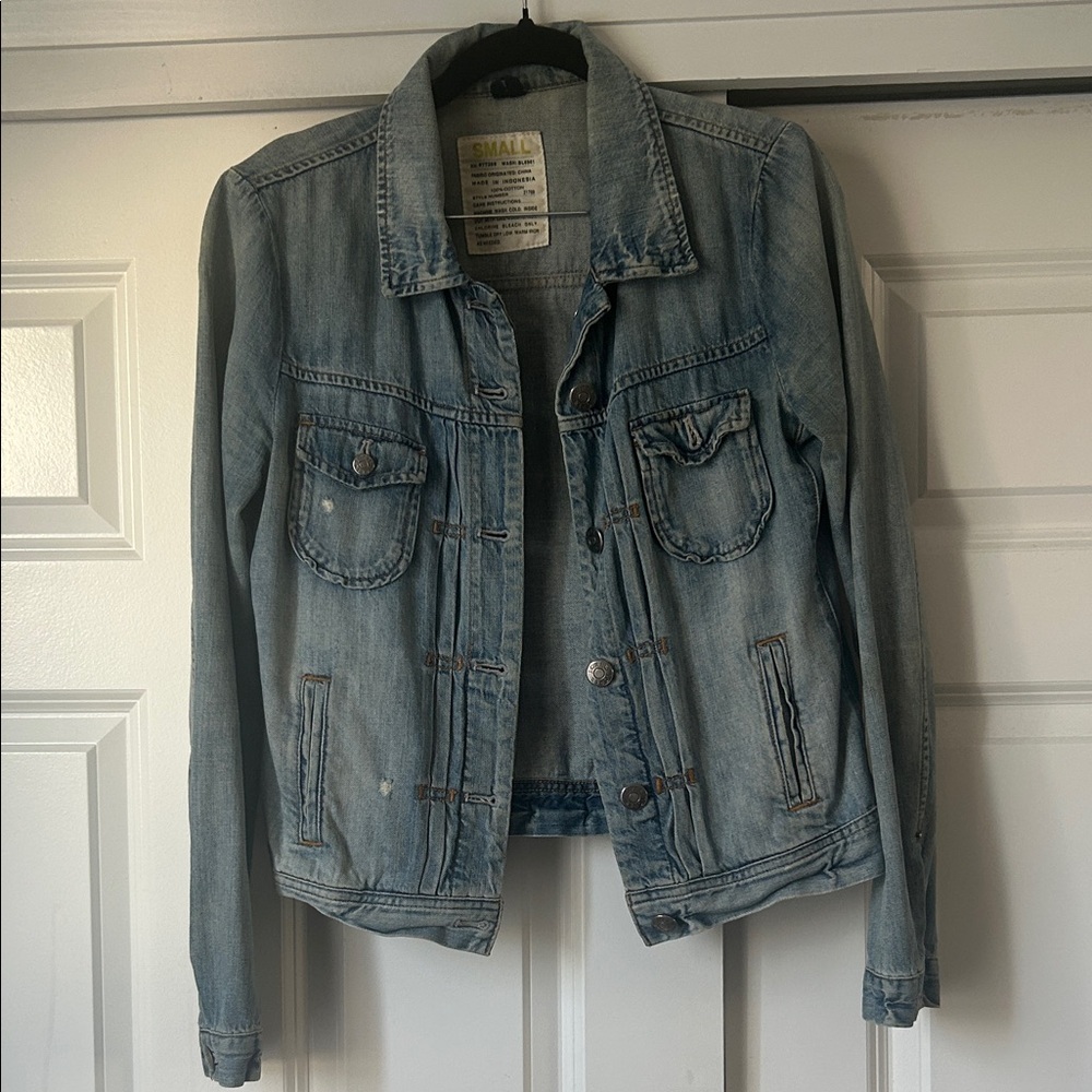 J. Crew Light Blue Denim with Silver Buttons